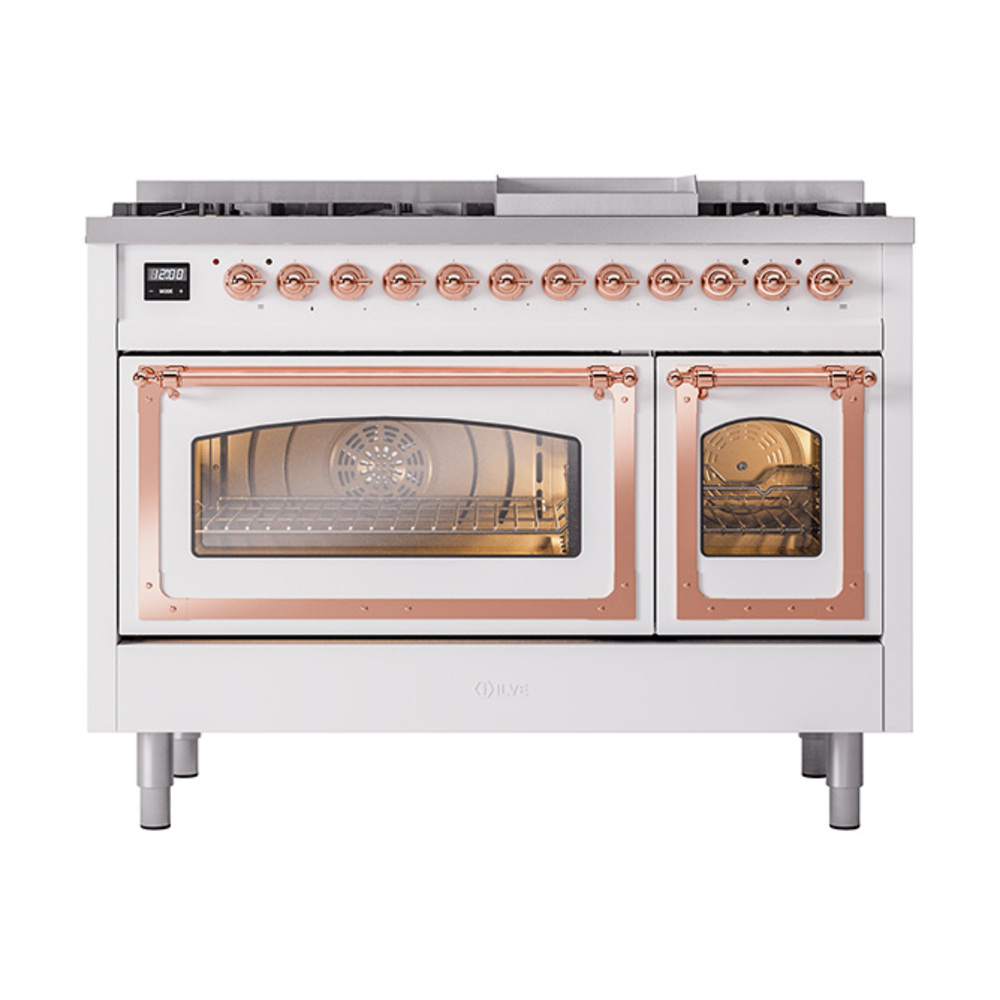 ILVE_UN48FNMPWHPLP_Nostalgie_II_40"_Dual_Fuel_Range_front_view