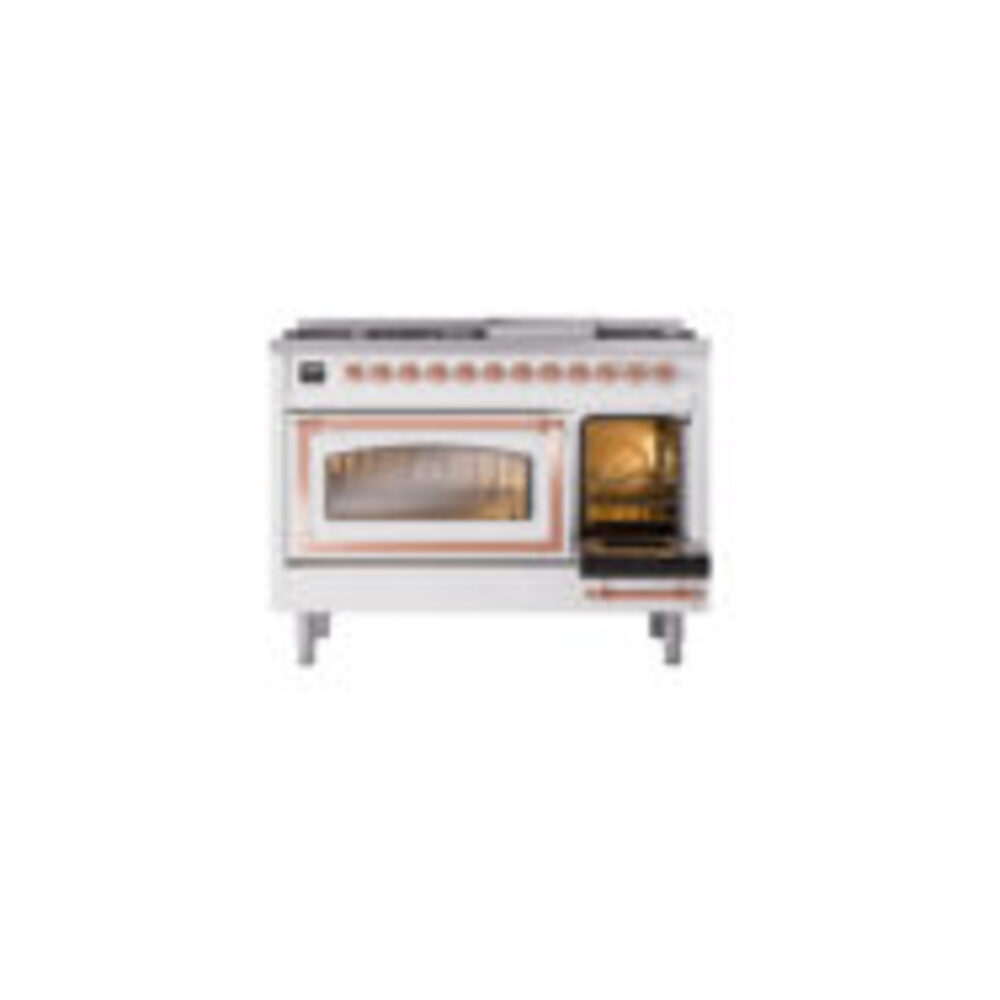ILVE_UN48FNMPWHPLP_Nostalgie_II_40"_Dual_Fuel_Range_side_oven_door_opened
