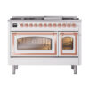 ILVE_UN48FNMPWHP_Nostalgie_II_40"_Dual_Fuel_Range_front_view