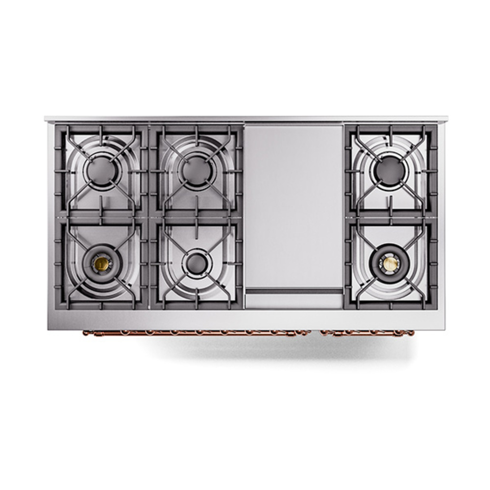 ILVE_UN48FQNMPBUPLP_Nostalgie_II_48"_Dual_Fuel_Range_top_view