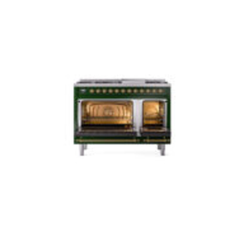 ILVE_UN48FQNMPEGGLP_Nostalgie_II_48"_Dual_Fuel_Range_oven_door_opened
