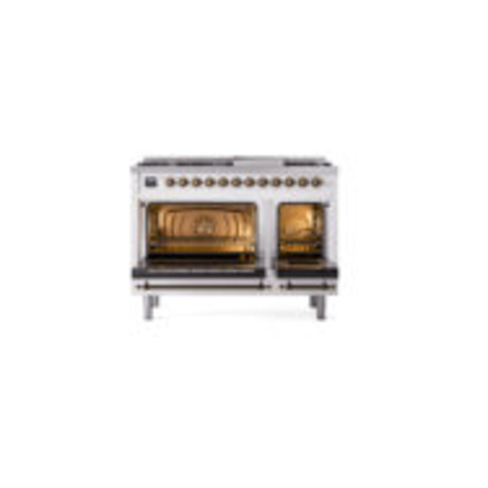 ILVE_UN48FQNMPRABLP_Nostalgie_II_48"_Dual_Fuel_Range_oven_door_opened