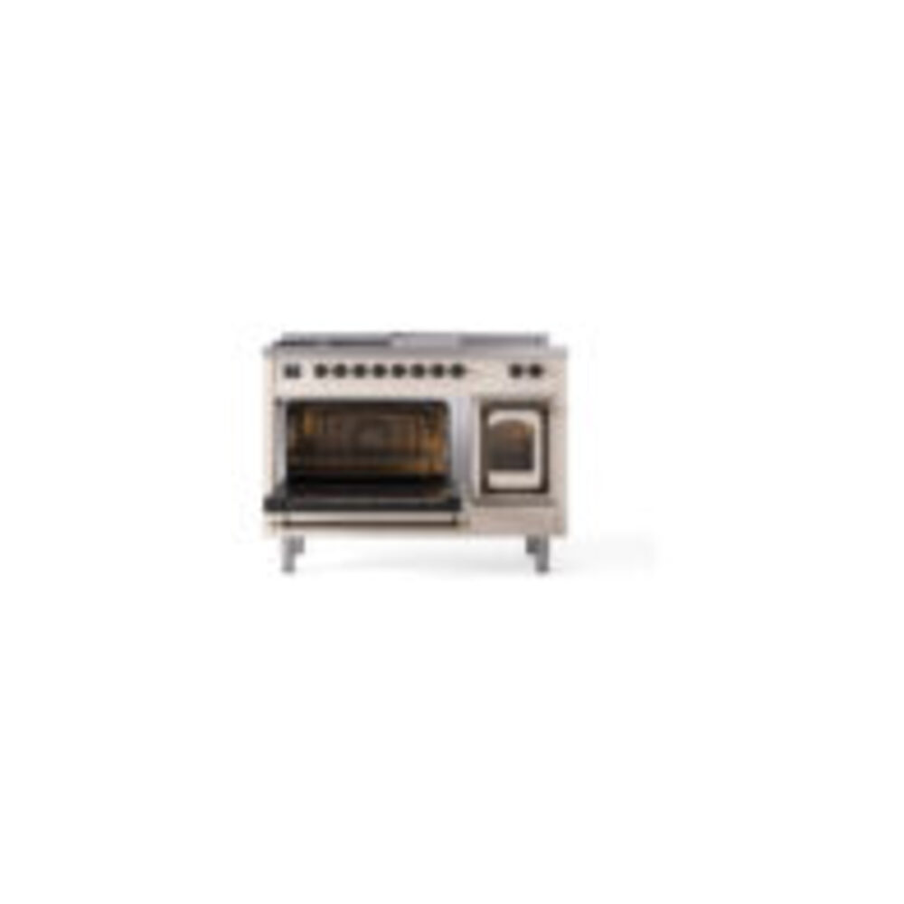 ILVE_UN48FSNMPAWBLP_Nostalgie_II_48"_Dual_Fuel_Range_main_oven_door_opened