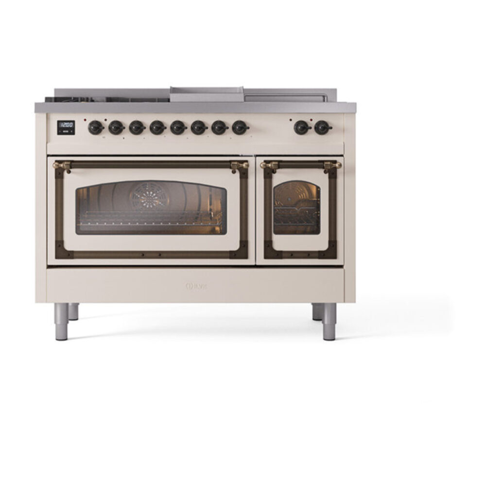 ILVE_UN48FSNMPAWB_Nostalgie_II_48"_Dual_Fuel_Range_front_view