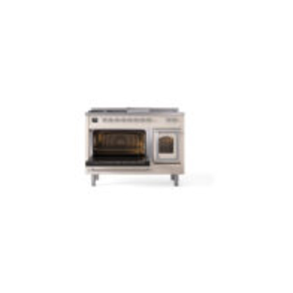 ILVE_UN48FSNMPAWC_Nostalgie_II_48"_Dual_Fuel_Range_main_oven_door_opened