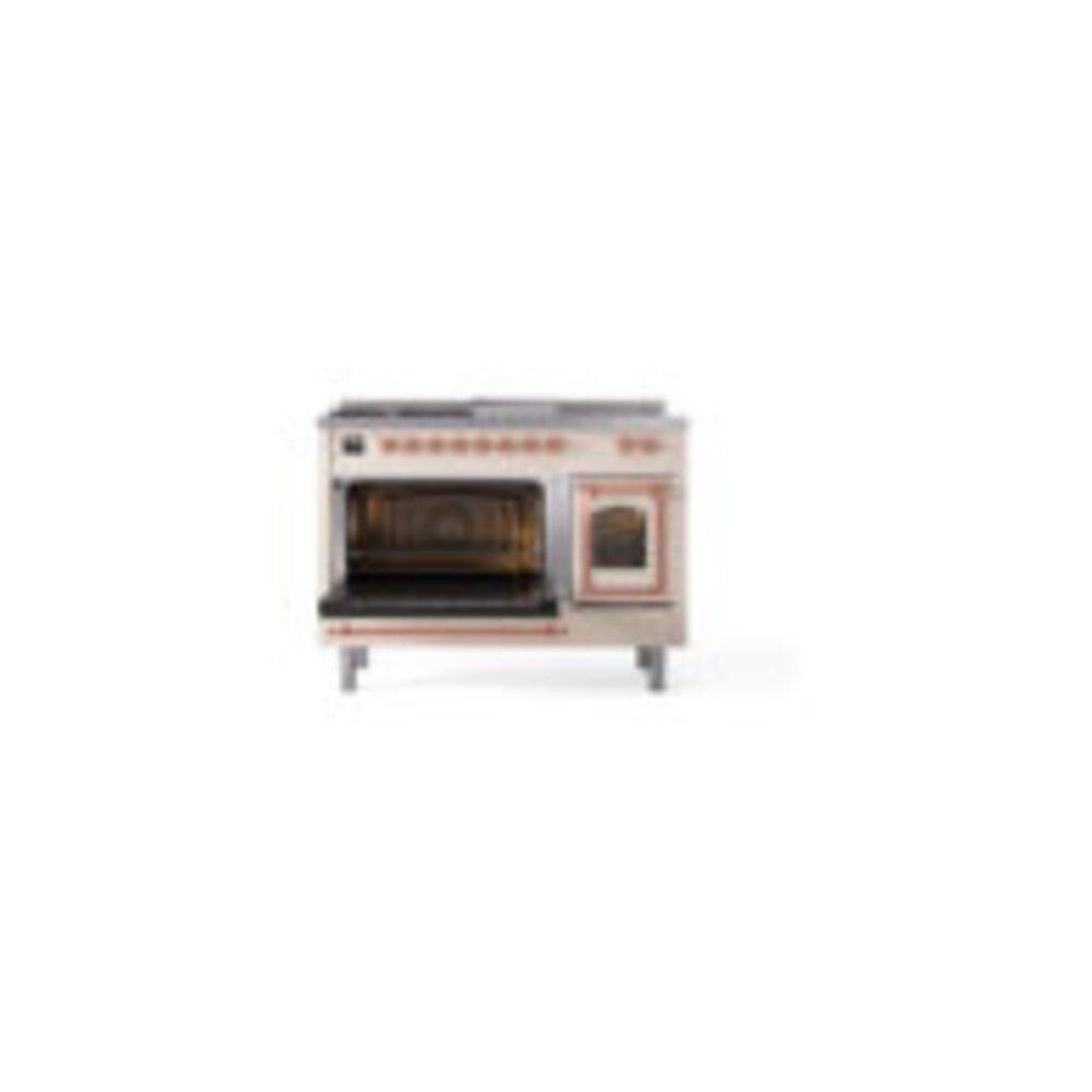 ILVE_UN48FSNMPAWPLP_Nostalgie_II_48"_Dual_Fuel_Range_main_oven_door_opened