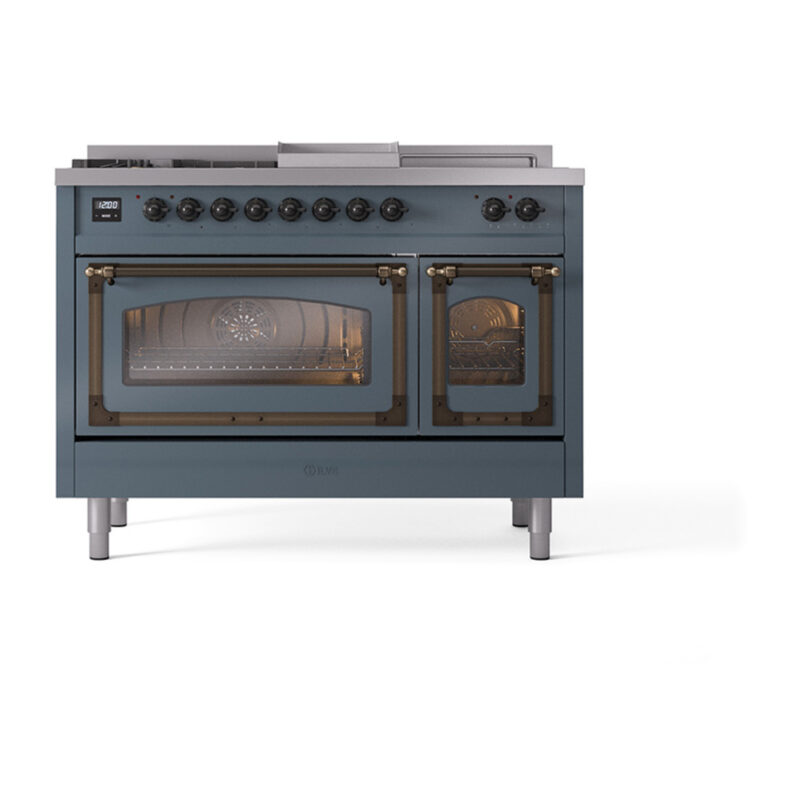 ILVE_UN48FSNMPBGBLP_Nostalgie_II_48"_Dual_Fuel_Range_front_view