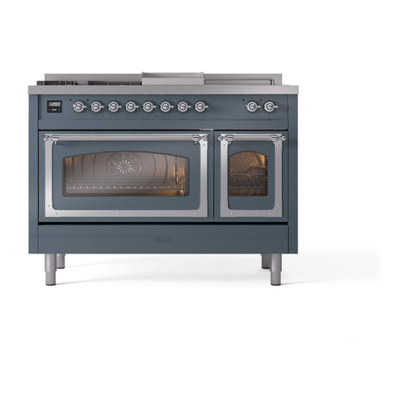 ILVE_UN48FSNMPBGCLP_Nostalgie_II_48"_Dual_Fuel_Range_front_view