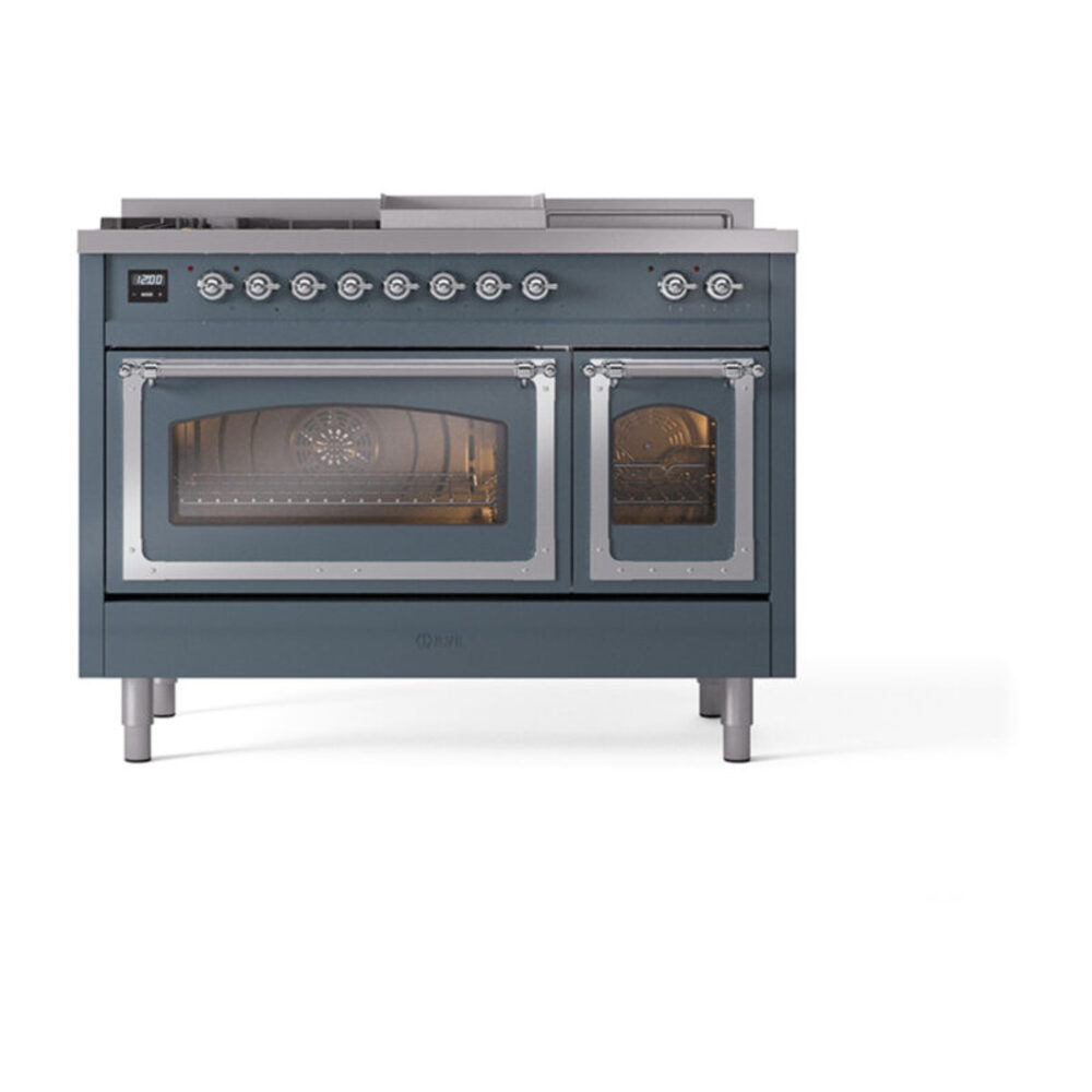 ILVE_UN48FSNMPBGC_Nostalgie_II_48"_Dual_Fuel_Range_front_view