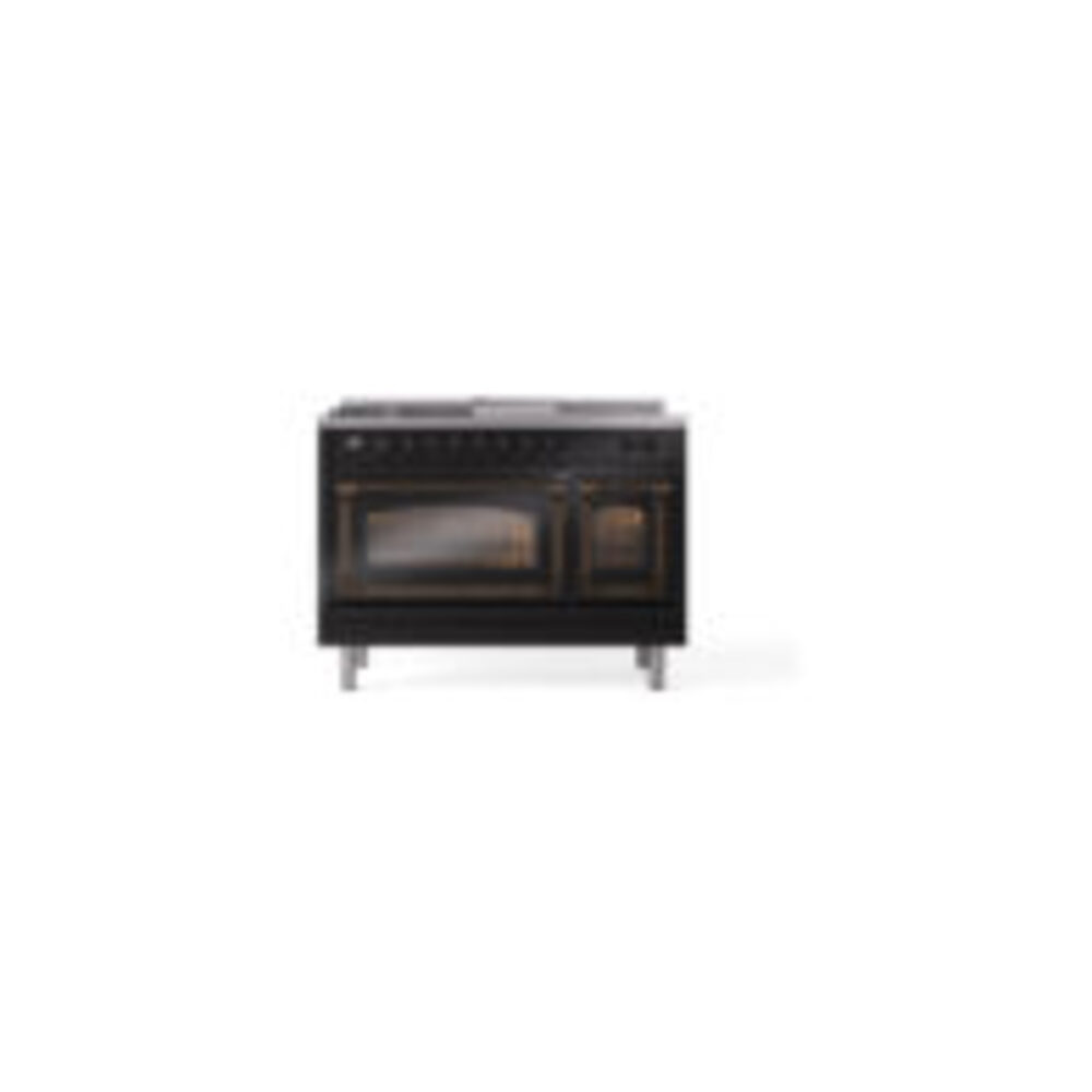 ILVE_UN48FSNMPBKB_Nostalgie_II_48"_Dual_Fuel_Range_front_view