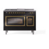 ILVE_UN48FSNMPBKGLP_Nostalgie_II_48"_Dual_Fuel_Range_front_view