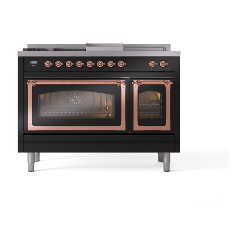 ILVE_UN48FSNMPBKP_Nostalgie_II_48"_Dual_Fuel_Range_front_view