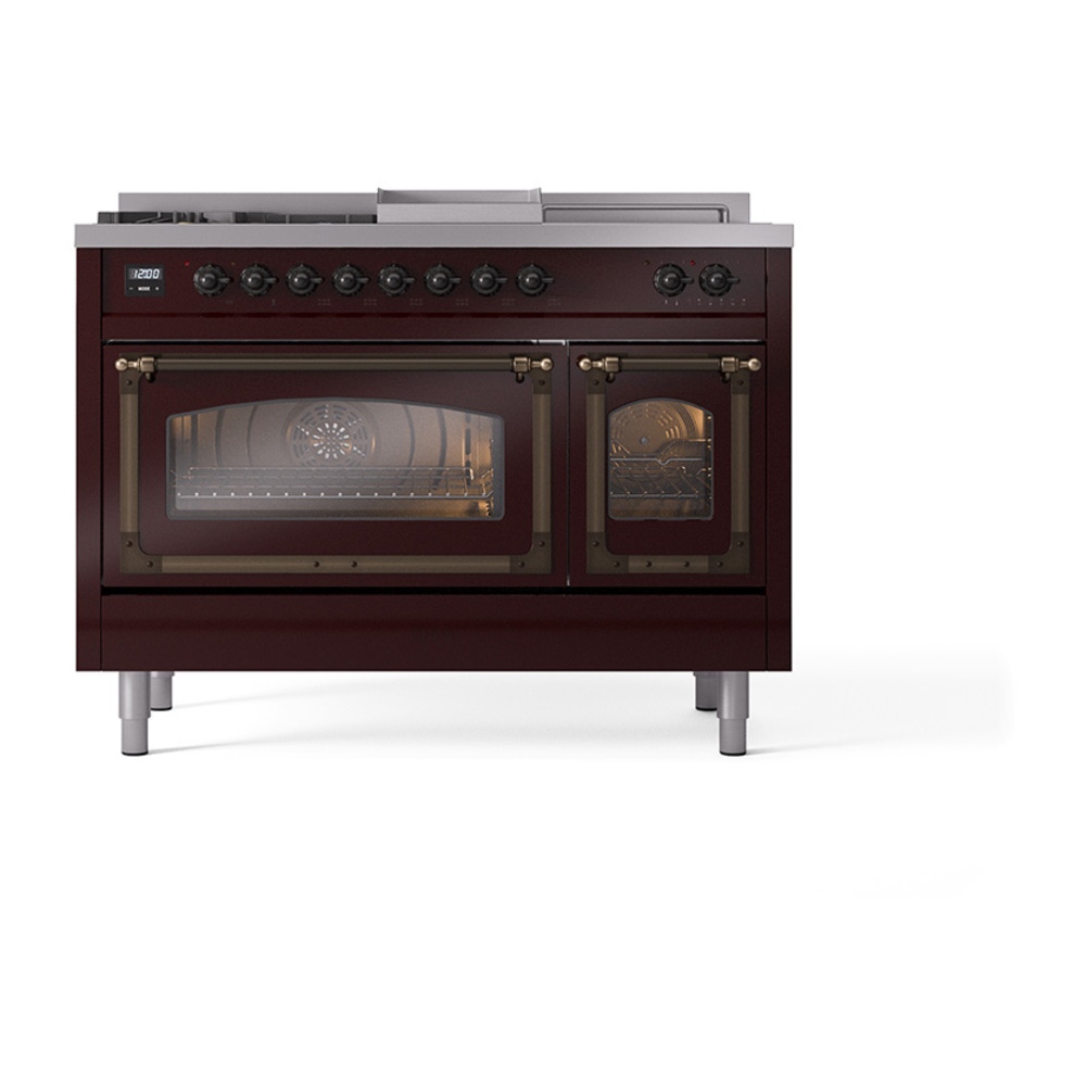ILVE_UN48FSNMPBUB_Nostalgie_II_48"_Dual_Fuel_Range_front_view