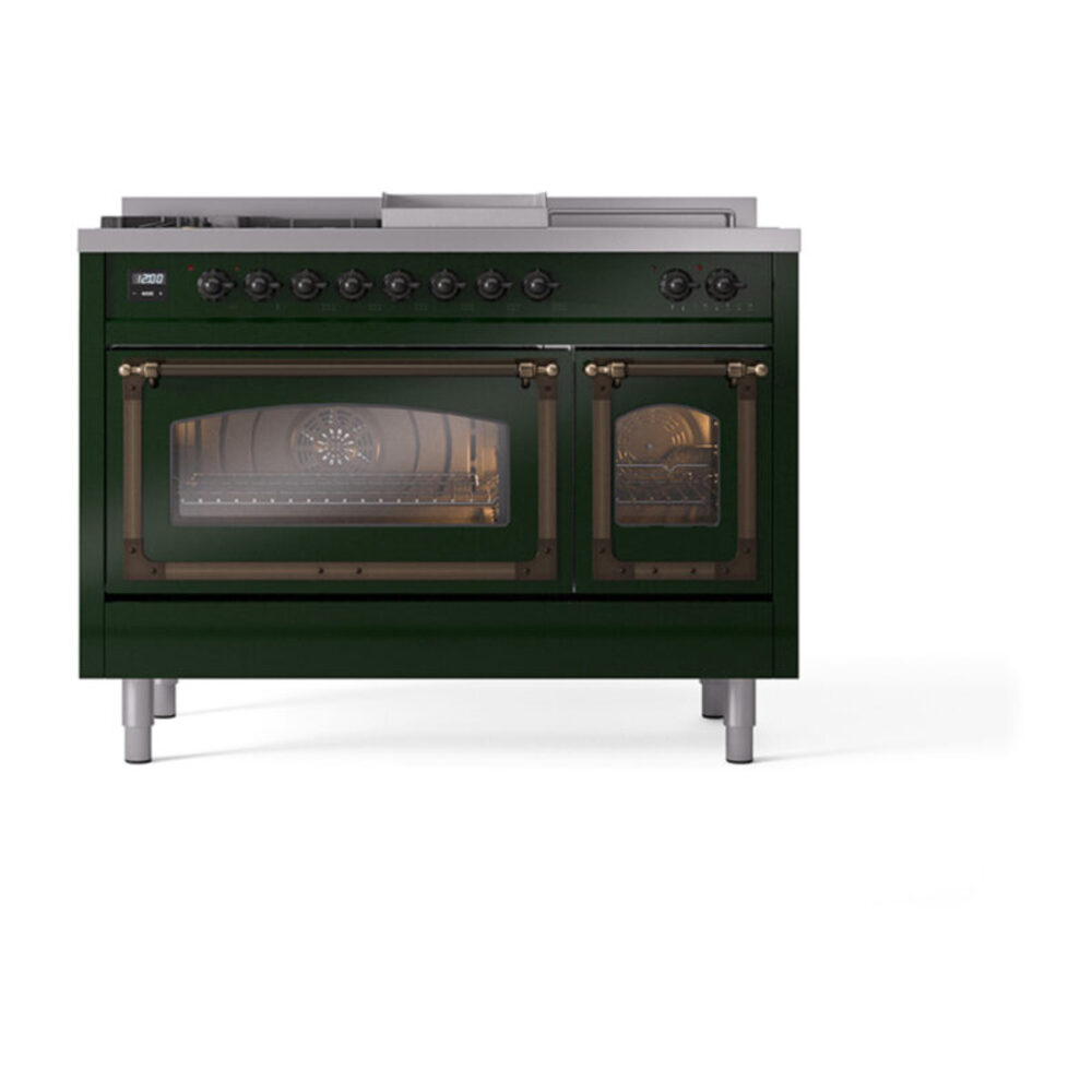 ILVE_UN48FSNMPEGBLP_Nostalgie_II_48"_Dual_Fuel_Range_front_view