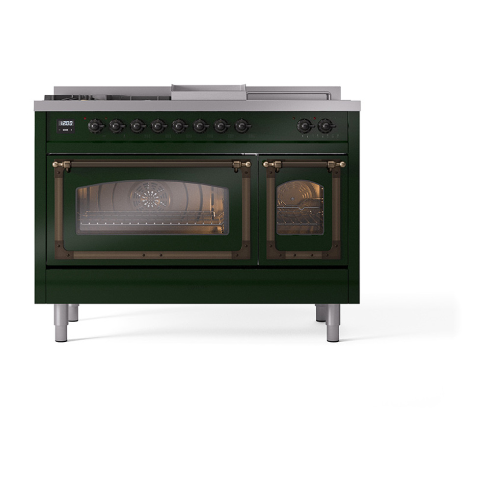 ILVE_UN48FSNMPEGBLP_Nostalgie_II_48"_Dual_Fuel_Range_front_view