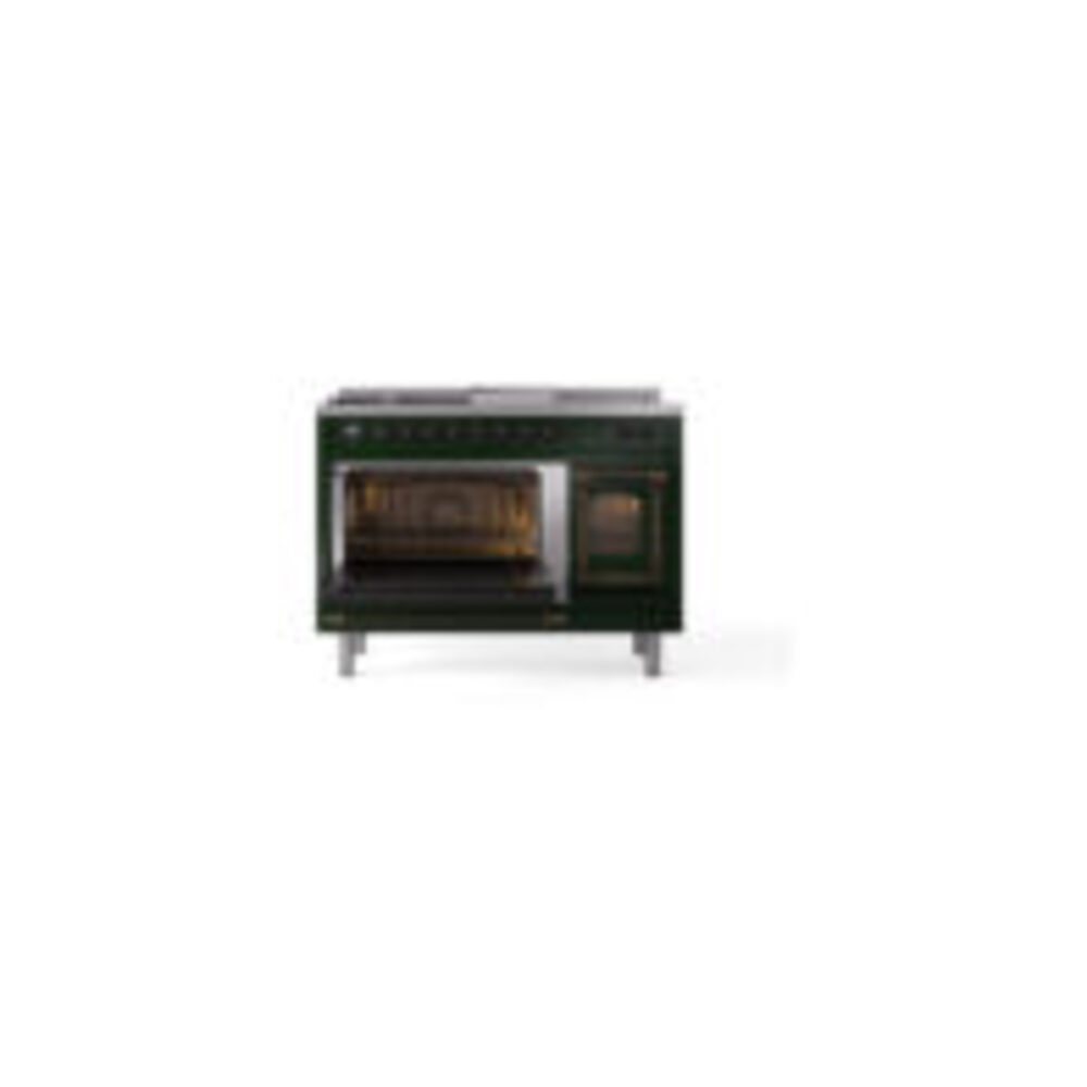 ILVE_UN48FSNMPEGB_Nostalgie_II_48"_Dual_Fuel_Range_main_oven_door_opened