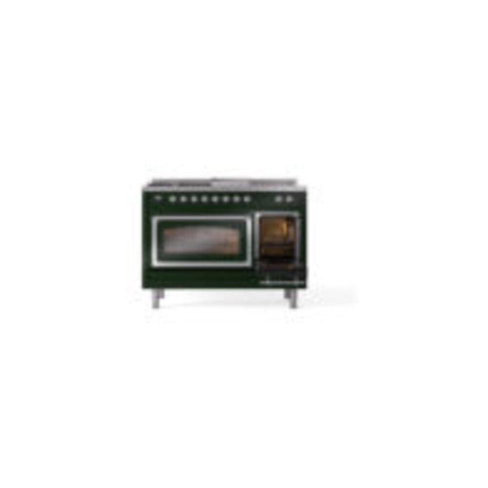 ILVE_UN48FSNMPEGCLP_Nostalgie_II_48"_Dual_Fuel_Range_side_oven_door_opened