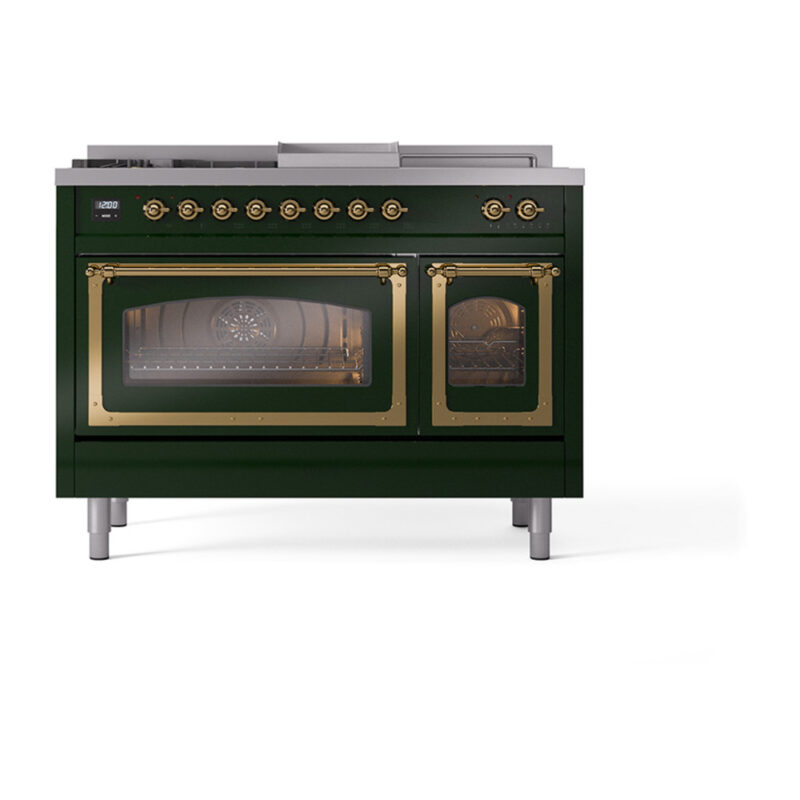 ILVE_UN48FSNMPEGGLP_Nostalgie_II_48"_Dual_Fuel_Range_front_view
