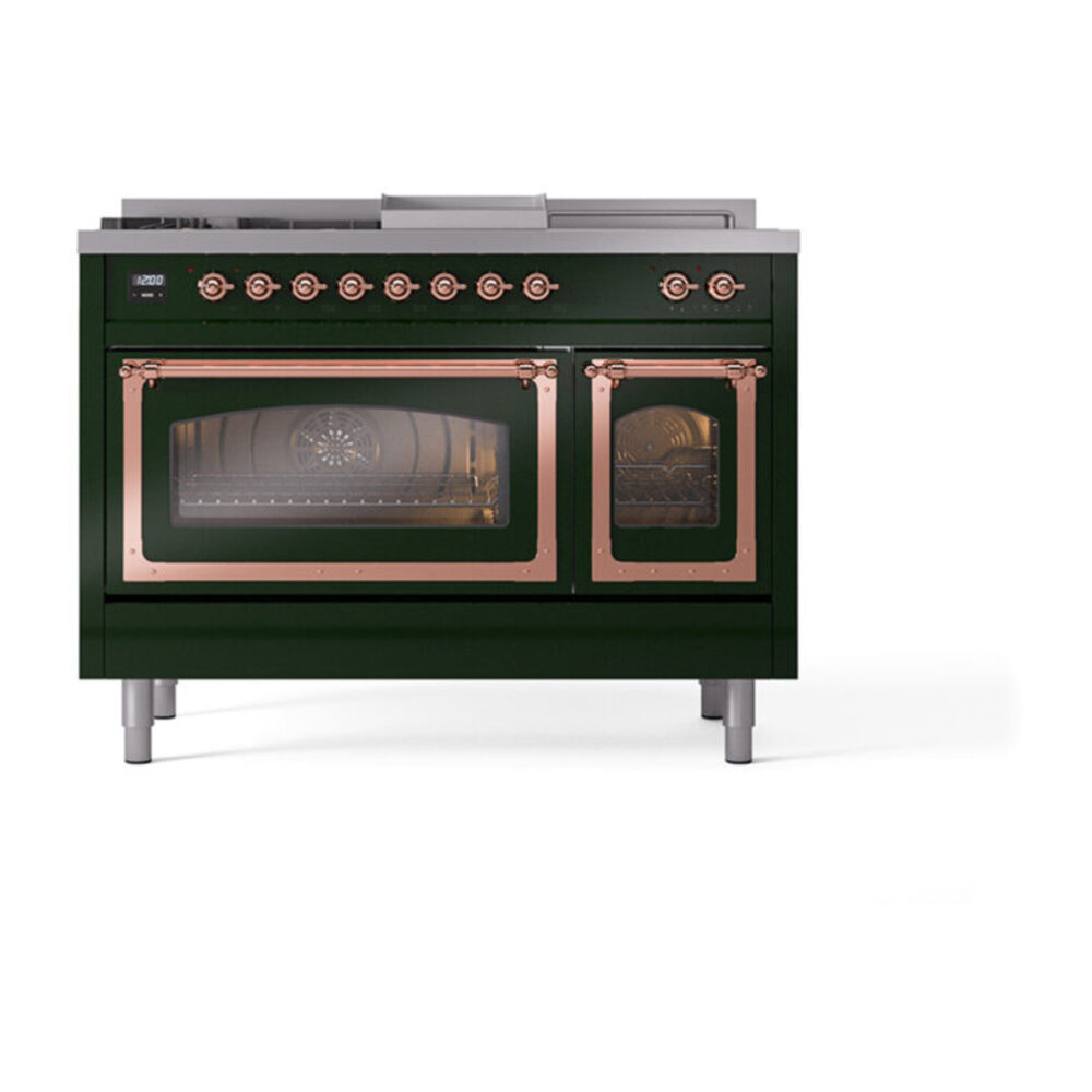 ILVE_UN48FSNMPEGPLP_Nostalgie_II_48"_Dual_Fuel_Range_front_view