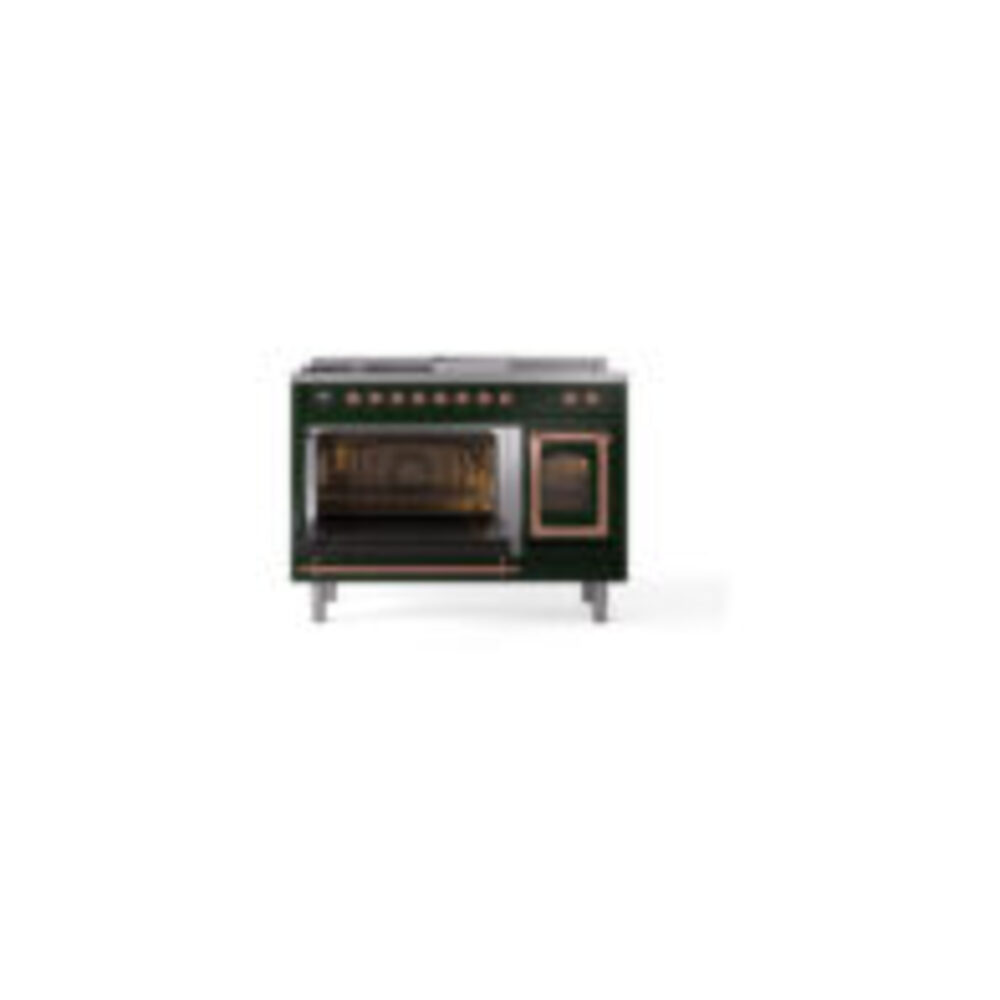 ILVE_UN48FSNMPEGP_Nostalgie_II_48"_Dual_Fuel_Range_main_oven_door_opened