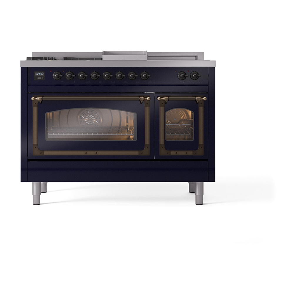 ILVE_UN48FSNMPMBBLP_Nostalgie_II_48"_Dual_Fuel_Range_front_view