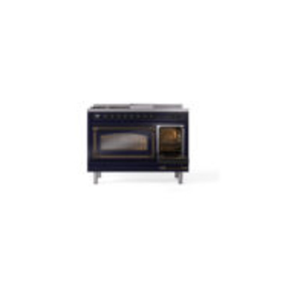ILVE_UN48FSNMPMBBLP_Nostalgie_II_48"_Dual_Fuel_Range_side_oven_door_opened