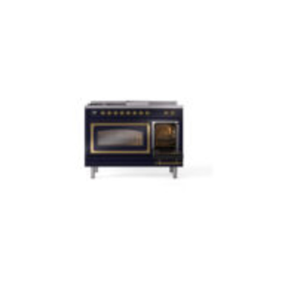 ILVE_UN48FSNMPMBGLP_Nostalgie_II_48"_Dual_Fuel_Range_side_oven_door_opened