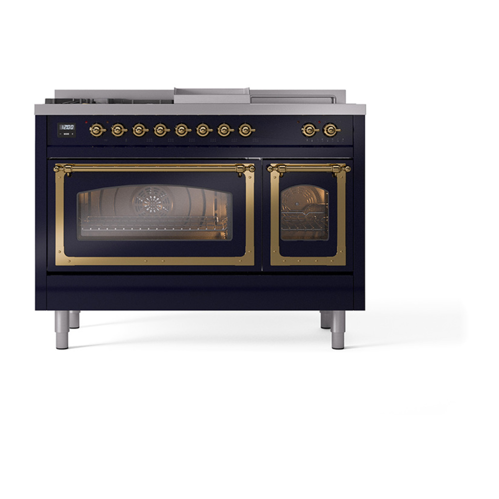ILVE_UN48FSNMPMBG_Nostalgie_II_48"_Dual_Fuel_Range_front_view