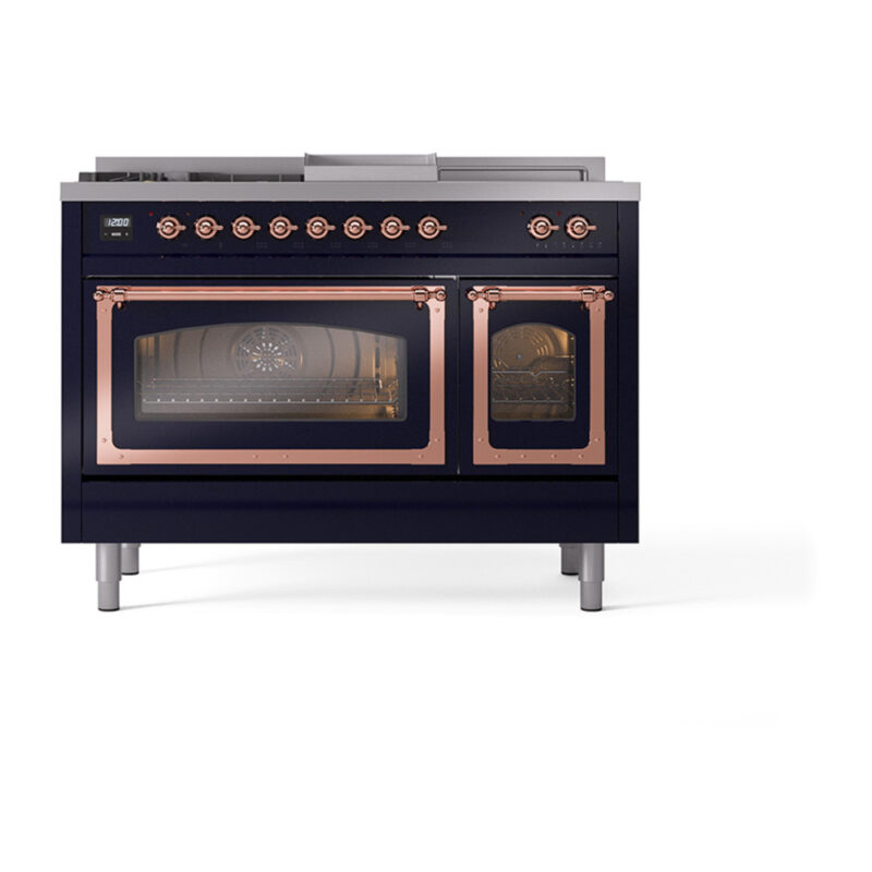 ILVE_UN48FSNMPMBPLP_Nostalgie_II_48"_Dual_Fuel_Range_front_view