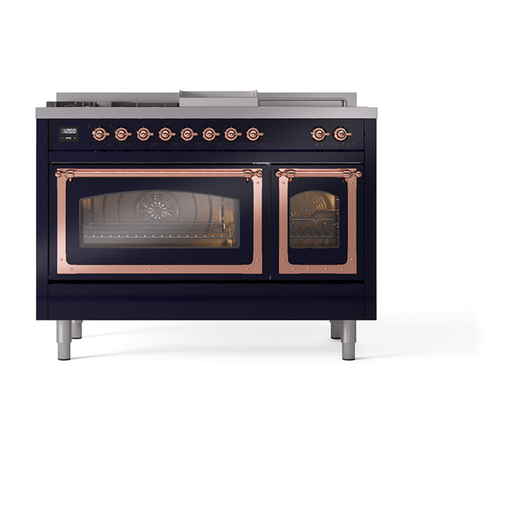 ILVE_UN48FSNMPMBPLP_Nostalgie_II_48"_Dual_Fuel_Range_front_view