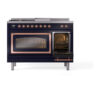 ILVE_UN48FSNMPMBP_Nostalgie_II_48"_Dual_Fuel_Range_side_oven_door_opened