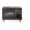 ILVE_UN48FSNMPMGB_Nostalgie_II_48"_Dual_Fuel_Range_side_oven_door_opened