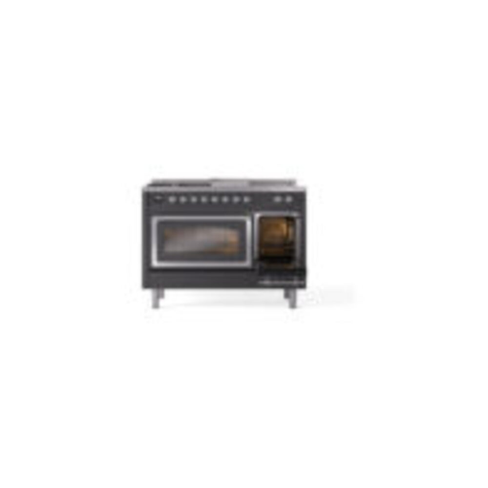 ILVE_UN48FSNMPMGCLP_Nostalgie_II_48"_Dual_Fuel_Range_side_oven_door_opened