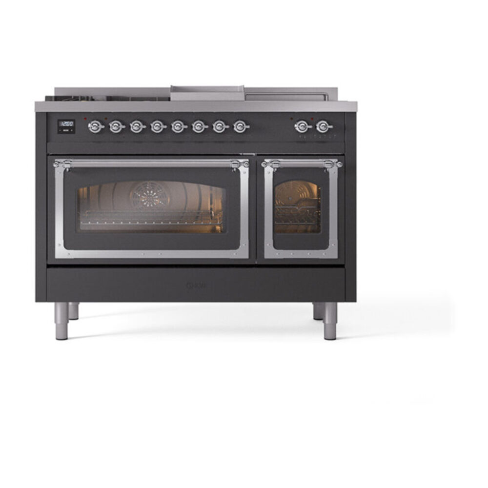 ILVE_UN48FSNMPMGC_Nostalgie_II_48"_Dual_Fuel_Range_front_view