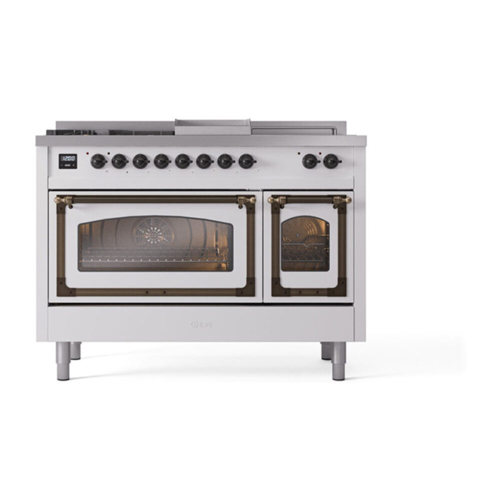 ILVE_UN48FSNMPRAB_Nostalgie_II_48"_Dual_Fuel_Range_front_view