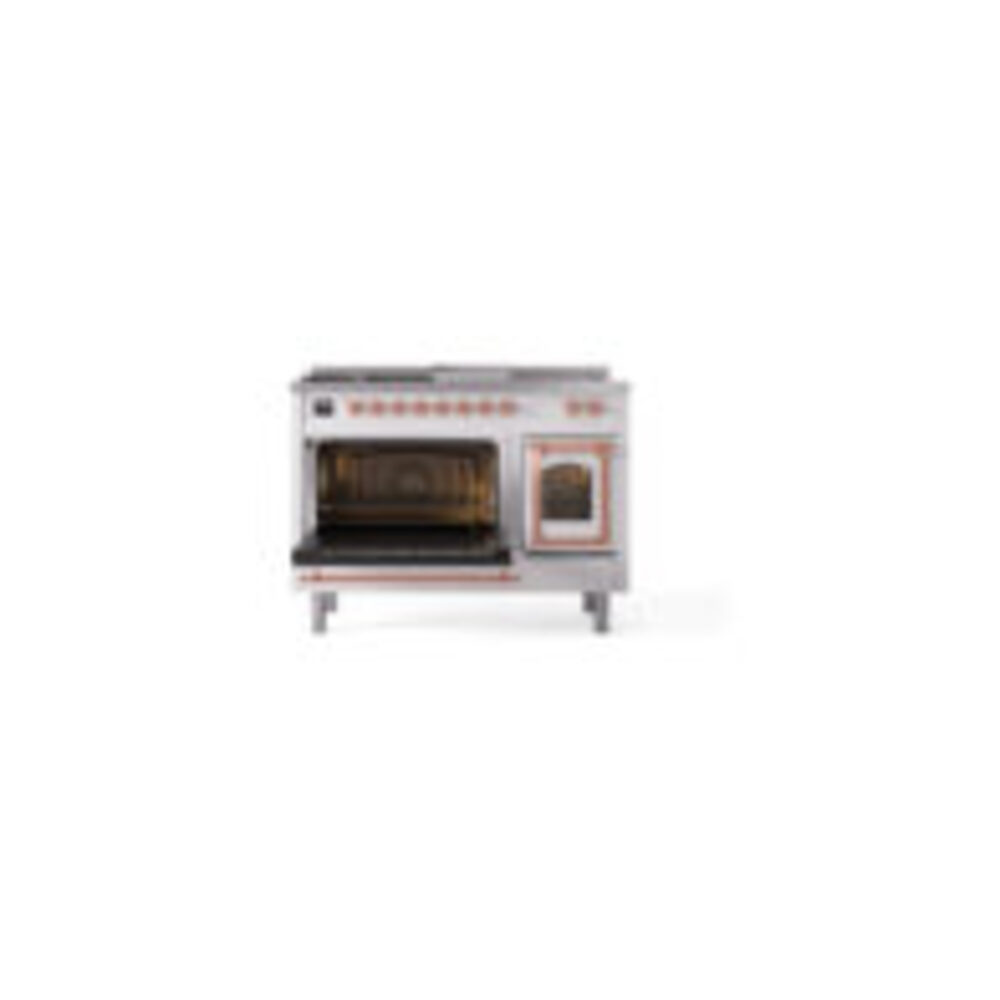 ILVE_UN48FSNMPRAPLP_Nostalgie_II_48"_Dual_Fuel_Range_main_oven_door_opened