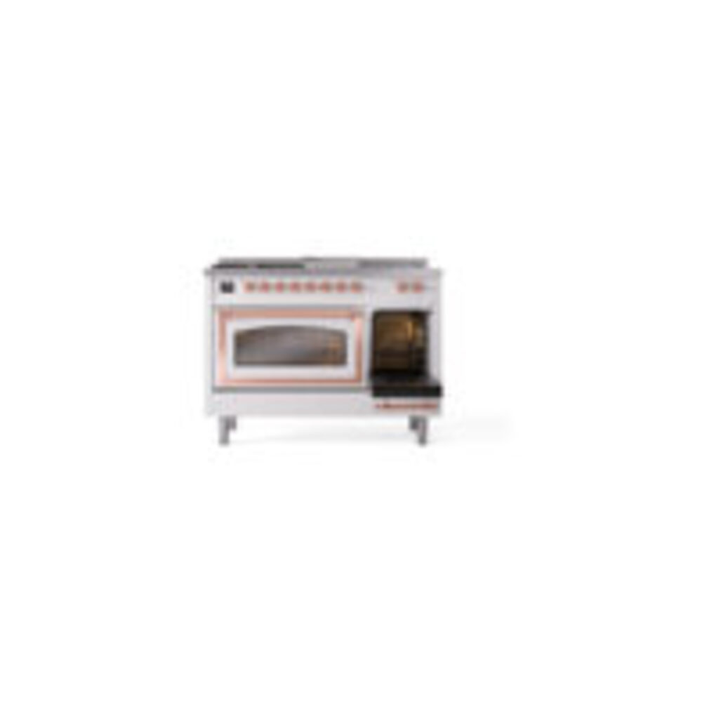 ILVE_UN48FSNMPRAPLP_Nostalgie_II_48"_Dual_Fuel_Range_side_oven_door_opened