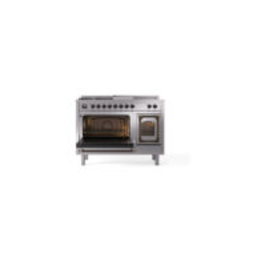 ILVE_UN48FSNMPSSBLP_Nostalgie_II_48"_Dual_Fuel_Range_main_oven_door_opened