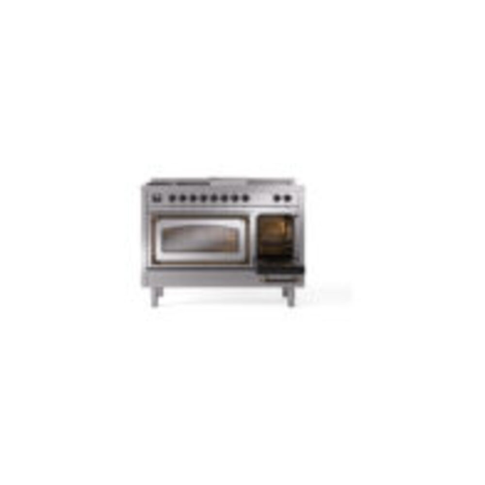 ILVE_UN48FSNMPSSBLP_Nostalgie_II_48"_Dual_Fuel_Range_side_oven_door_opened