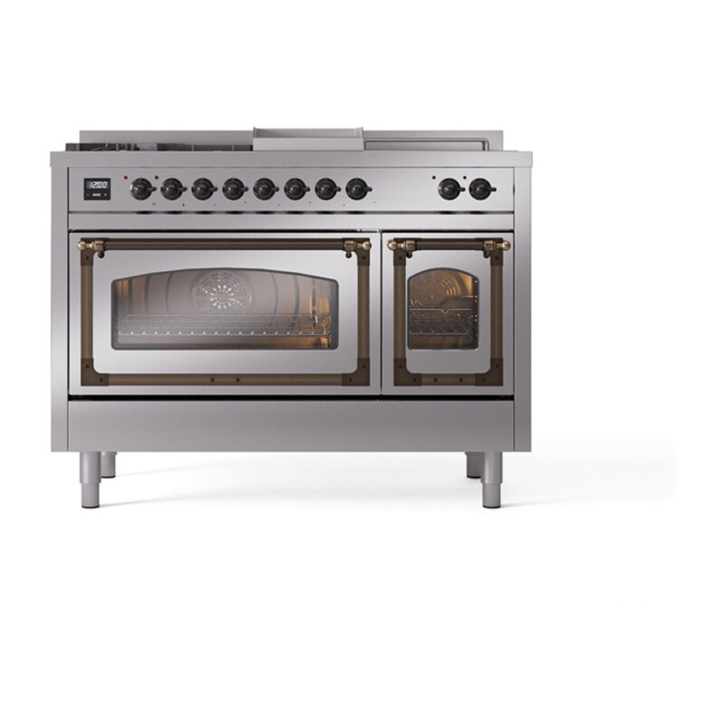 ILVE_UN48FSNMPSSB_Nostalgie_II_48"_Dual_Fuel_Range_front_view