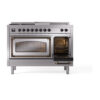 ILVE_UN48FSNMPSSB_Nostalgie_II_48"_Dual_Fuel_Range_side_oven_door_opened
