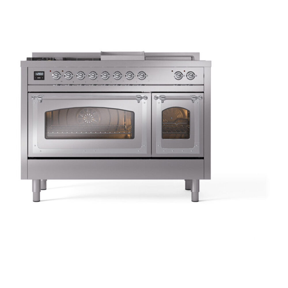 ILVE_UN48FSNMPSSC_Nostalgie_II_48"_Dual_Fuel_Range_front_view