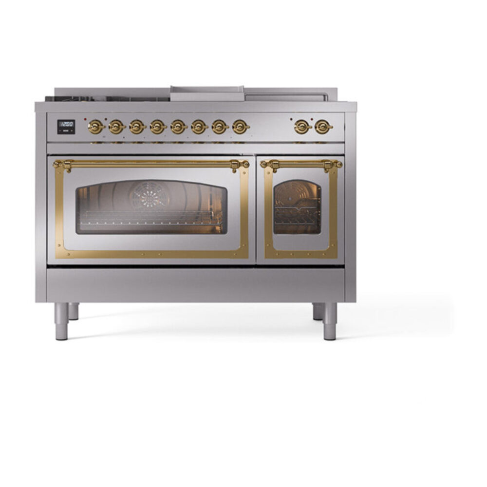 ILVE_UN48FSNMPSSG_Nostalgie_II_48"_Dual_Fuel_Range_front_view