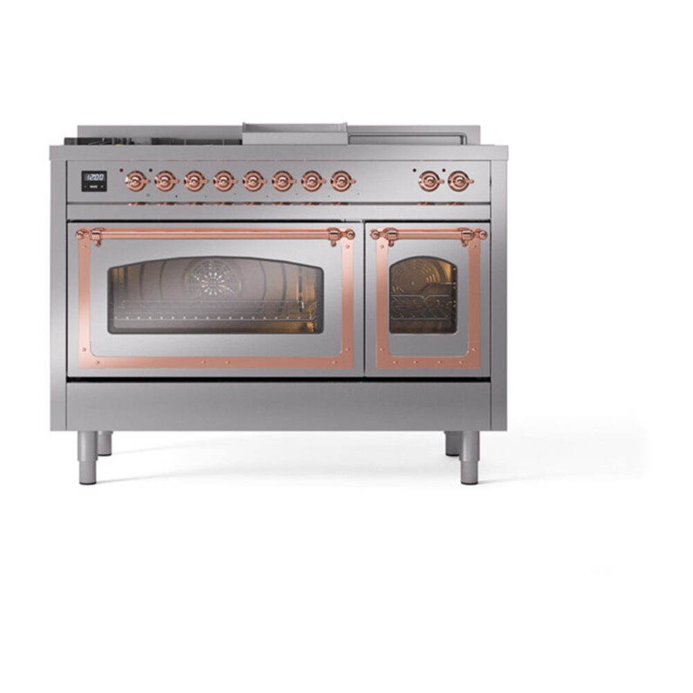 ILVE_UN48FSNMPSSPLP_Nostalgie_II_48"_Dual_Fuel_Range_oven_door_opened