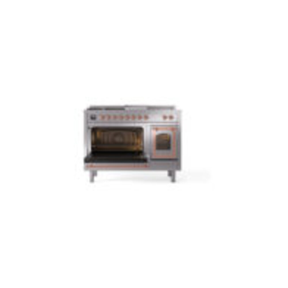 ILVE_UN48FSNMPSSPLP_Nostalgie_II_48"_Dual_Fuel_Range_main_oven_door_opened