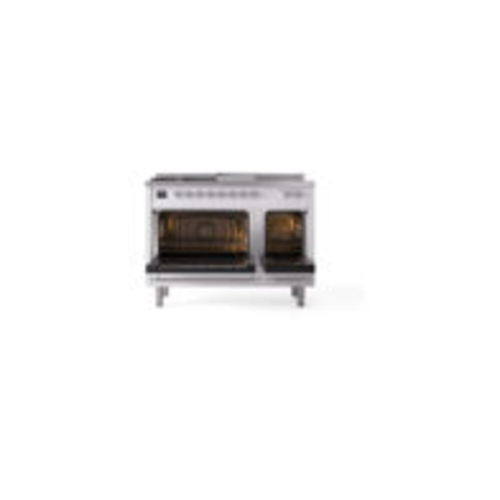 ILVE_UN48FSNMPWHCLP_Nostalgie_II_48"_Dual_Fuel_Range_oven_door_opened