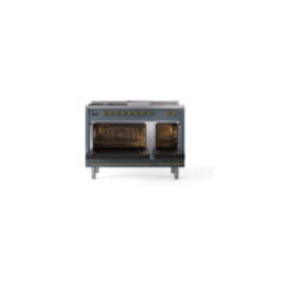 ILVE_UN48FSQNMPBGG_Nostalgie_II_48"_Dual_Fuel_Range_oven_door_opened