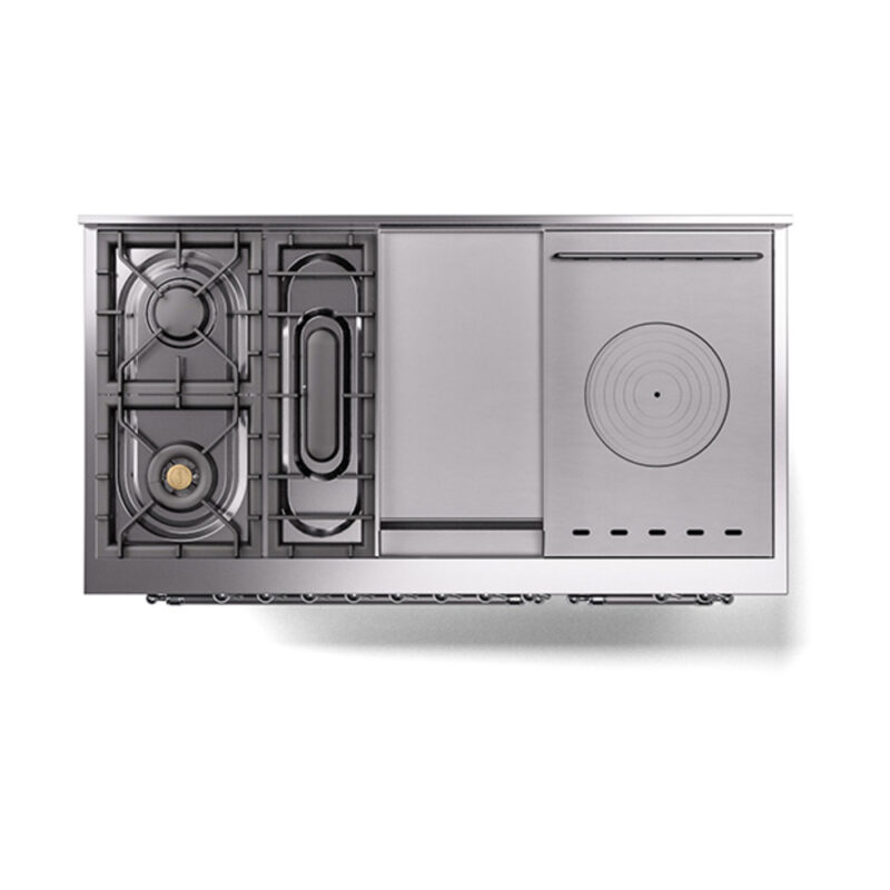 ILVE_UN48FSQNMPBKCLP_Nostalgie_II_48"_Dual_Fuel_Range_top_view