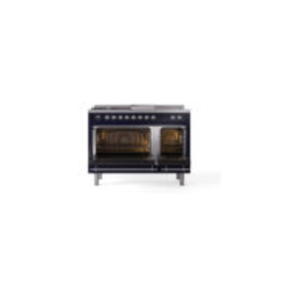 ILVE_UN48FSQNMPMBC_Nostalgie_II_48"_Dual_Fuel_Range_oven_door_opened