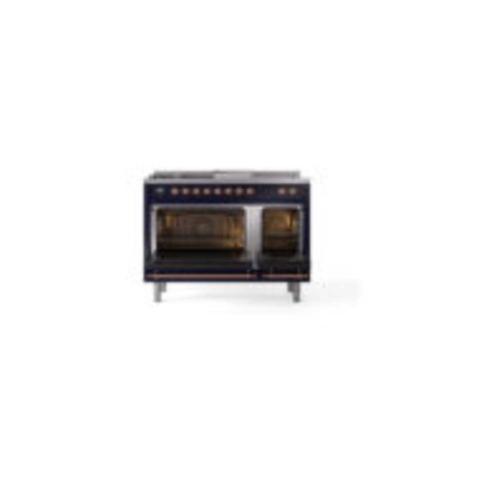 ILVE_UN48FSQNMPMBPLP_Nostalgie_II_48"_Dual_Fuel_Range_oven_door_opened